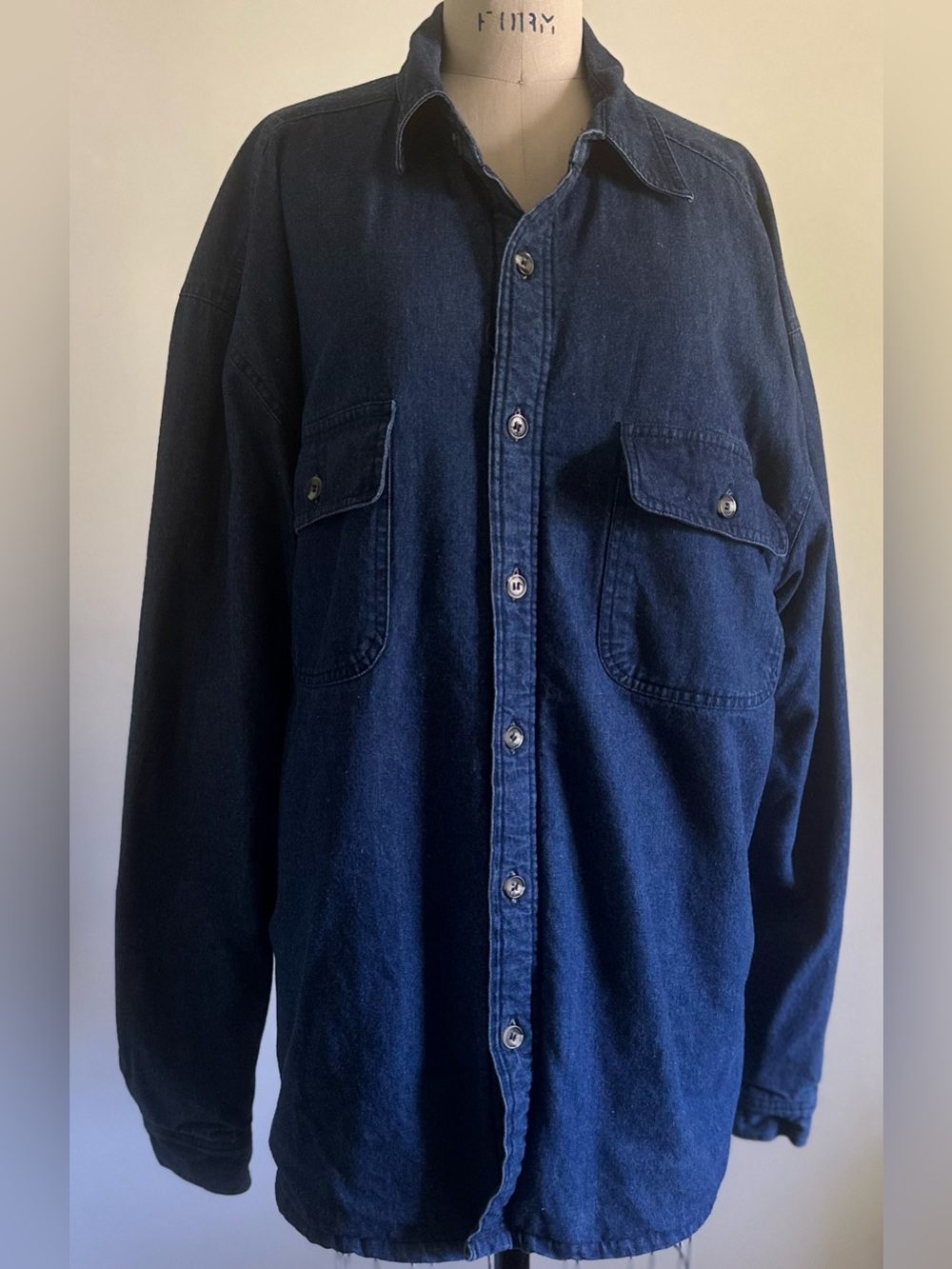 Carlucci Blue Denim Fleece Lined Shirt Jacket